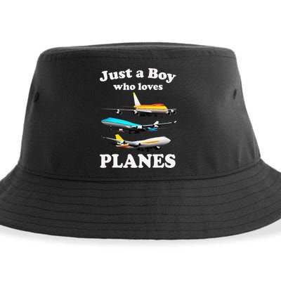 Just A Who Loves Planes Airplane Lover Sustainable Bucket Hat