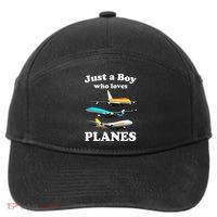 Just A Who Loves Planes Airplane Lover 7-Panel Snapback Hat