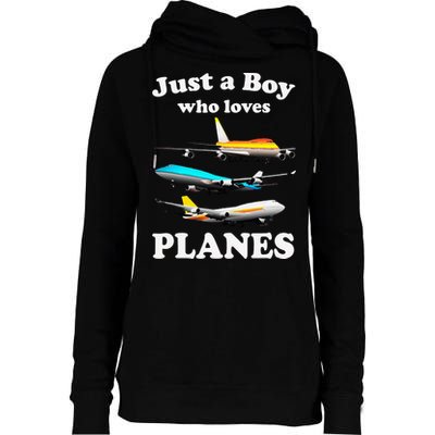 Just A Who Loves Planes Airplane Lover Womens Funnel Neck Pullover Hood
