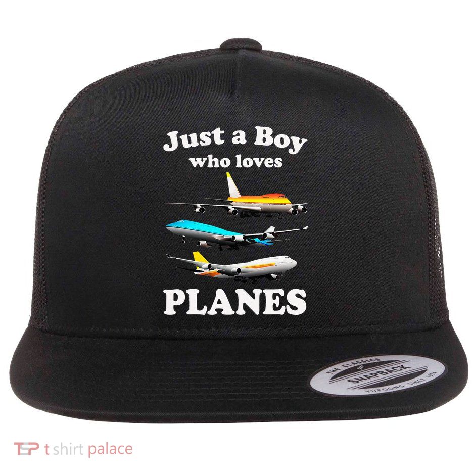 Just A Who Loves Planes Airplane Lover Flatbill Hat