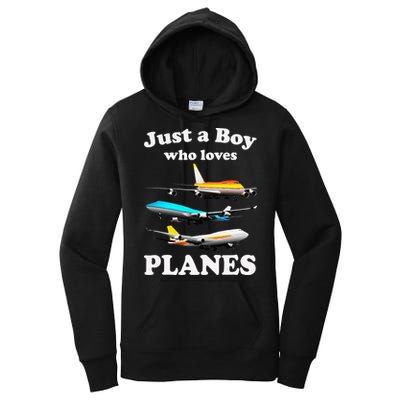 Just A Who Loves Planes Airplane Lover Women's Pullover Hoodie