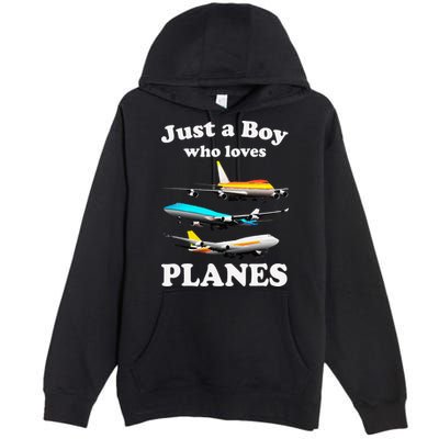 Just A Who Loves Planes Airplane Lover Premium Pullover Hoodie