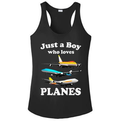 Just A Who Loves Planes Airplane Lover Ladies PosiCharge Competitor Racerback Tank