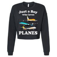 Just A Who Loves Planes Airplane Lover Cropped Pullover Crew