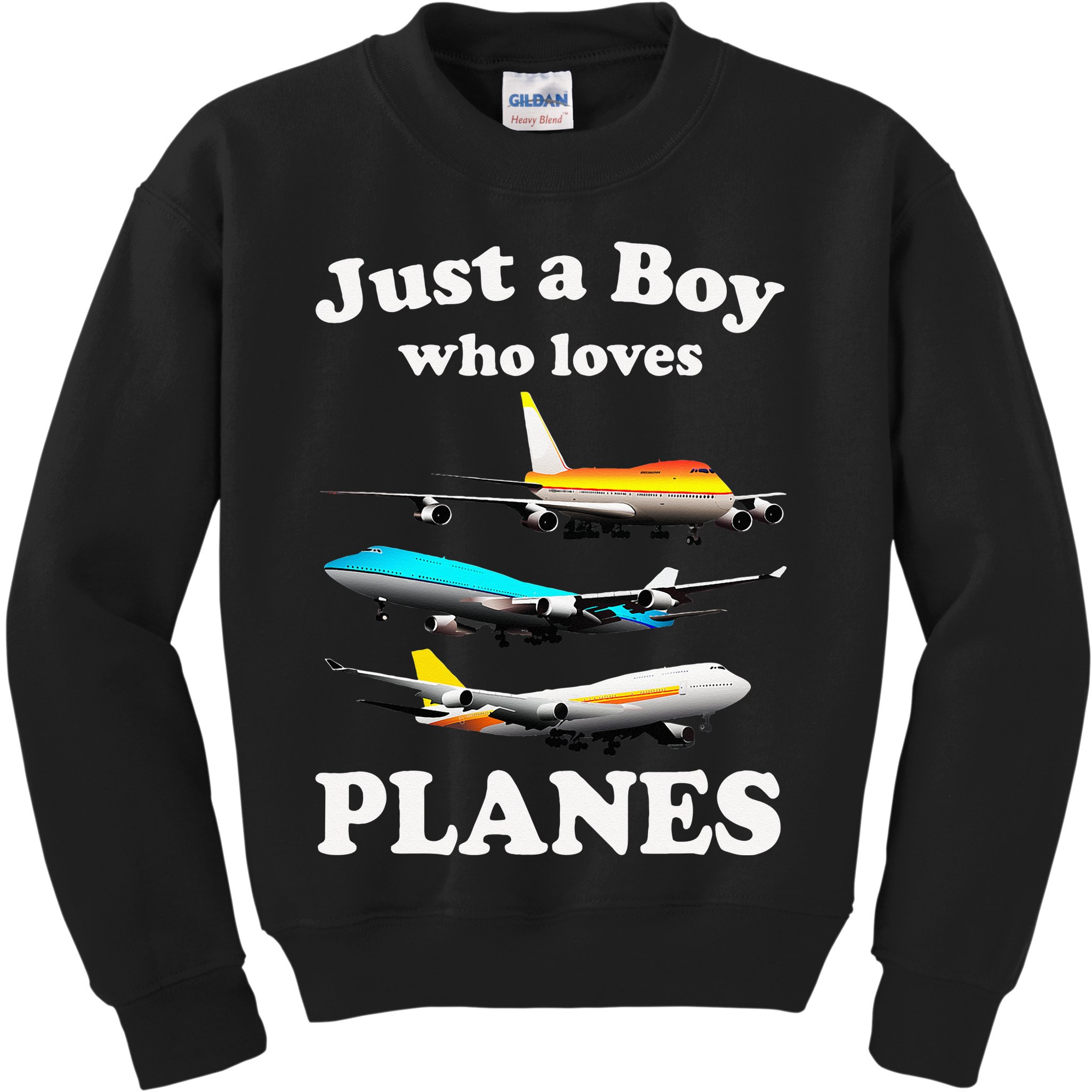 Just A Who Loves Planes Airplane Lover Kids Sweatshirt
