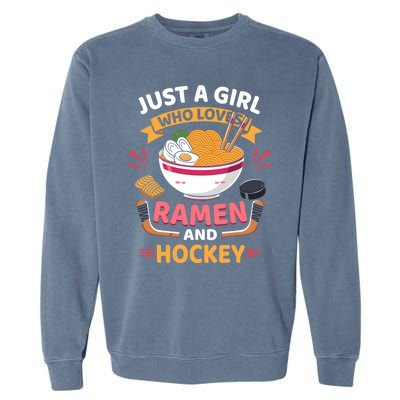 Just A Who Loves Ra And Hockey Lovers Funny Gift Garment-Dyed Sweatshirt