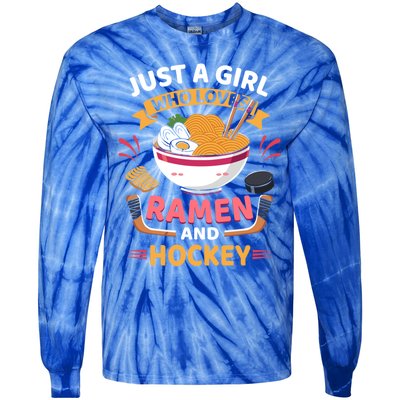 Just A Who Loves Ra And Hockey Lovers Funny Gift Tie-Dye Long Sleeve Shirt