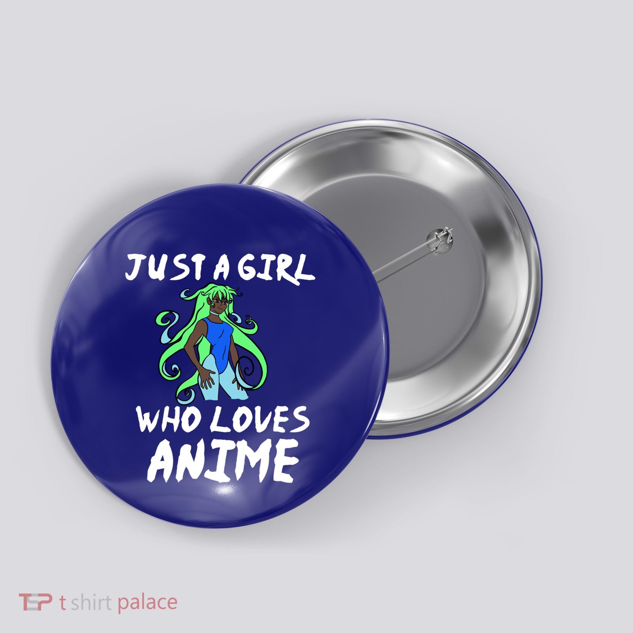 Just A Who Loves Anime African American Funny Gift Meaningful Gift Button