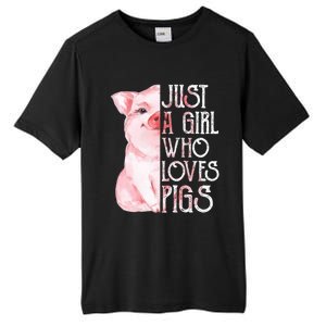 Just A Who Loves Pigs Funny Pig Farmer Gift Gift Tall Fusion ChromaSoft Performance T-Shirt