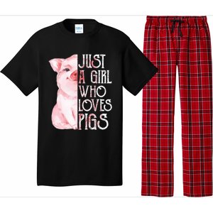 Just A Who Loves Pigs Funny Pig Farmer Gift Gift Pajama Set