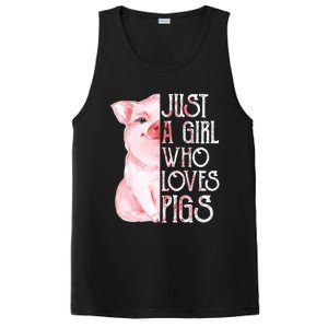 Just A Who Loves Pigs Funny Pig Farmer Gift Gift PosiCharge Competitor Tank