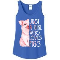 Just A Who Loves Pigs Funny Pig Farmer Gift Gift Ladies Essential Tank