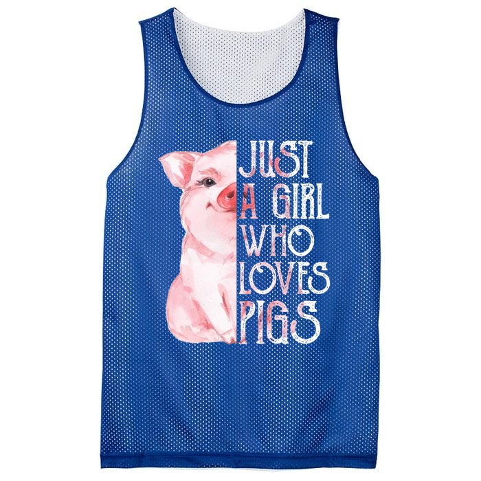 Just A Who Loves Pigs Funny Pig Farmer Gift Gift Mesh Reversible Basketball Jersey Tank