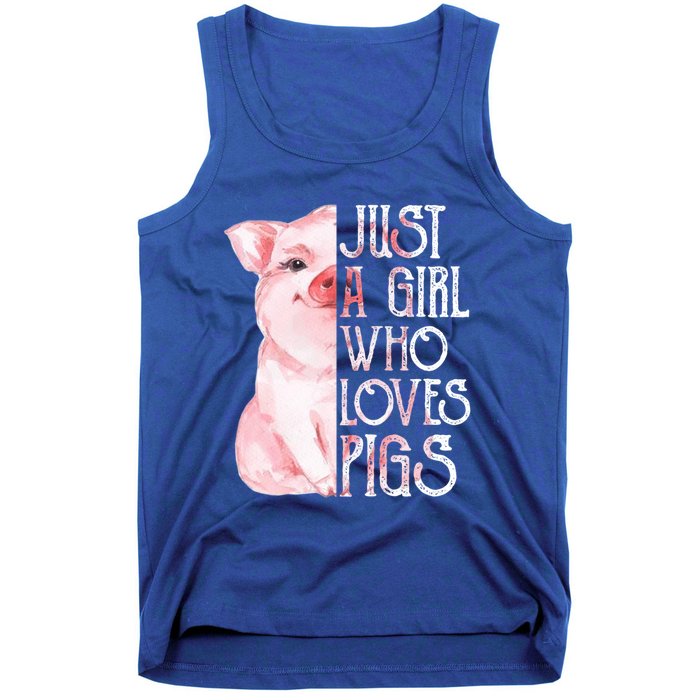 Just A Who Loves Pigs Funny Pig Farmer Gift Gift Tank Top