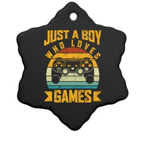 Just A Who Loves Games Clothes Computer Video Game Geek Meaningful Gift Ceramic Star Ornament