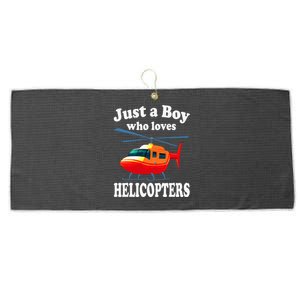 Just A Who Loves Helicopters Aviator Pilot Large Microfiber Waffle Golf Towel