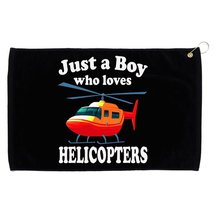 Just A Who Loves Helicopters Aviator Pilot Grommeted Golf Towel