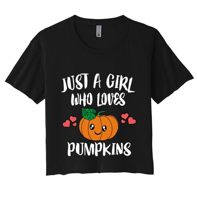 Just A Who Loves Pumpkins Vegetables Gift Crop Top