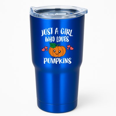 Just A Who Loves Pumpkins Vegetables Gift Tumbler