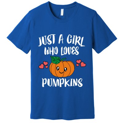 Just A Who Loves Pumpkins Vegetables Gift Premium T-Shirt