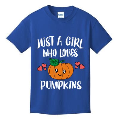 Just A Who Loves Pumpkins Vegetables Gift Kids T-Shirt