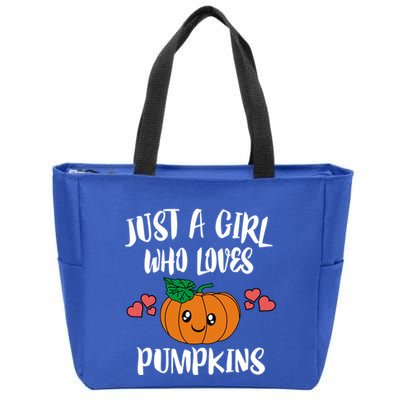 Just A Who Loves Pumpkins Vegetables Gift Zip Tote Bag