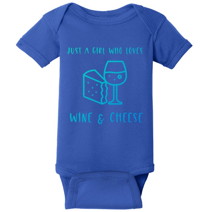 Just A Who Loves Wine And Cheese Charcuterie Foodie Cute Gift Baby Bodysuit