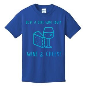 Just A Who Loves Wine And Cheese Charcuterie Foodie Cute Gift Kids T-Shirt