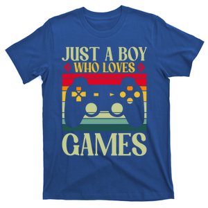 Just A Who Loves Games Clothes Computer Video Game Geek Gift T-Shirt