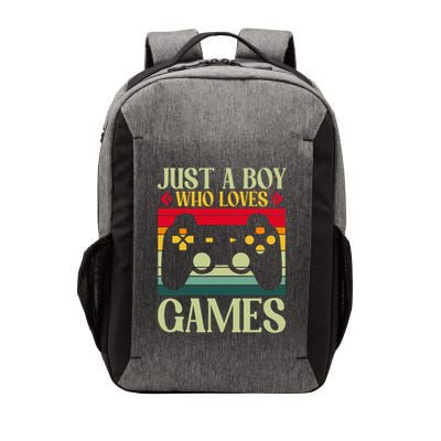 Just A Who Loves Games Clothes Computer Video Game Geek Gift Vector Backpack