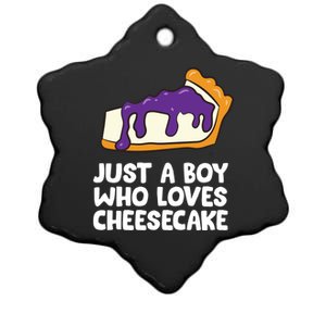 Just A Who Loves Cheesecake Dessert Cheesecake Funny Gift Ceramic Star Ornament