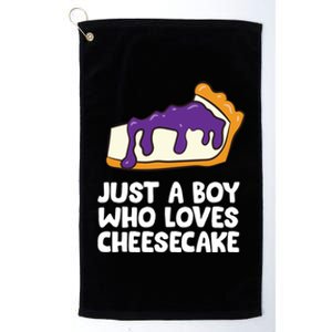 Just A Who Loves Cheesecake Dessert Cheesecake Funny Gift Platinum Collection Golf Towel