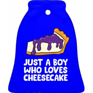 Just A Who Loves Cheesecake Dessert Cheesecake Funny Gift Ceramic Bell Ornament