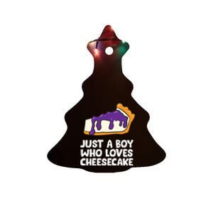 Just A Who Loves Cheesecake Dessert Cheesecake Funny Gift Ceramic Tree Ornament