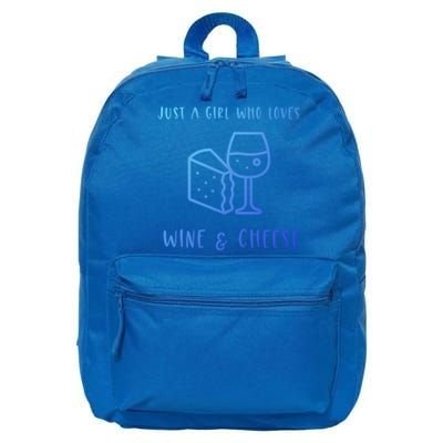 Just A Who Loves Wine And Cheese Charcuterie Foodie Cute Gift 16 in Basic Backpack