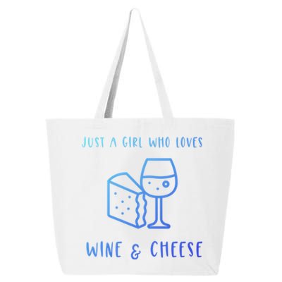 Just A Who Loves Wine And Cheese Charcuterie Foodie Cute Gift 25L Jumbo Tote