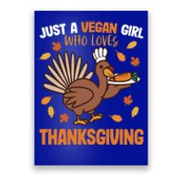 Just A Who Loves Vegan Thanksgiving Fall Autumn Gift Cute Gift Poster