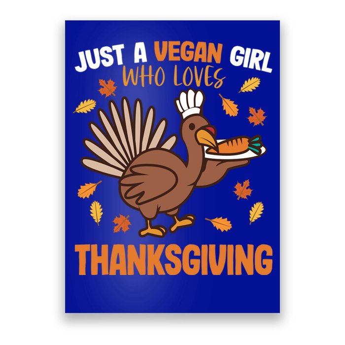 Just A Who Loves Vegan Thanksgiving Fall Autumn Gift Cute Gift Poster