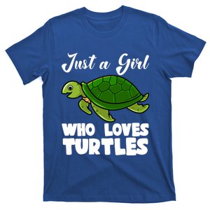 Just A Who Loves Turtles Ocean Save Turtles Gift T-Shirt