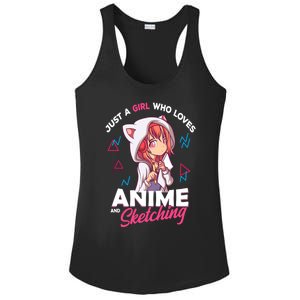 Just A Who Loves Anime And Sketching Otaku Anime Merch Gift Ladies PosiCharge Competitor Racerback Tank