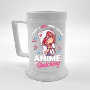 Just A Who Loves Anime And Sketching Otaku Anime Merch Gift Beer Stein