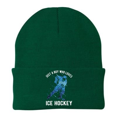 Just A  Who Loves Ice Hockey Knit Cap Winter Beanie