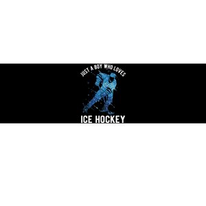 Just A  Who Loves Ice Hockey Bumper Sticker