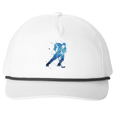 Just A  Who Loves Ice Hockey Snapback Five-Panel Rope Hat