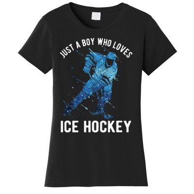 Just A  Who Loves Ice Hockey Women's T-Shirt