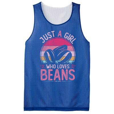 Just A Who Loves Beans Vintage Beans Gift Mesh Reversible Basketball Jersey Tank