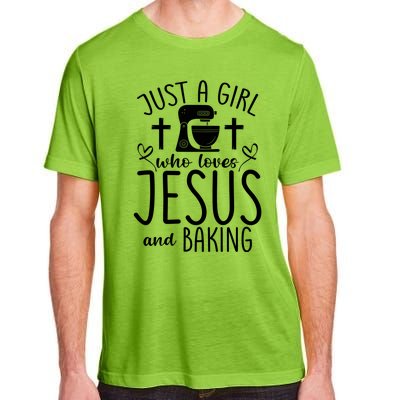 Just A Who Love Jesus And Baking Gift Adult ChromaSoft Performance T-Shirt