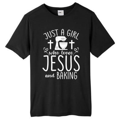 Just A Who Love Jesus And Baking Gift Tall Fusion ChromaSoft Performance T-Shirt