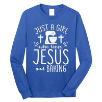 Just A Who Love Jesus And Baking Gift Long Sleeve Shirt