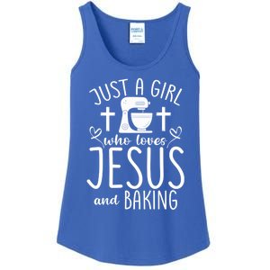 Just A Who Love Jesus And Baking Gift Ladies Essential Tank